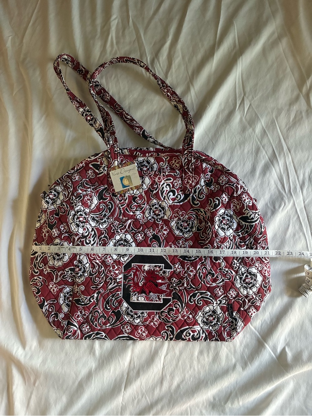 NWT Viva Designs South Carolina Gamecocks Quilted Tote Bag